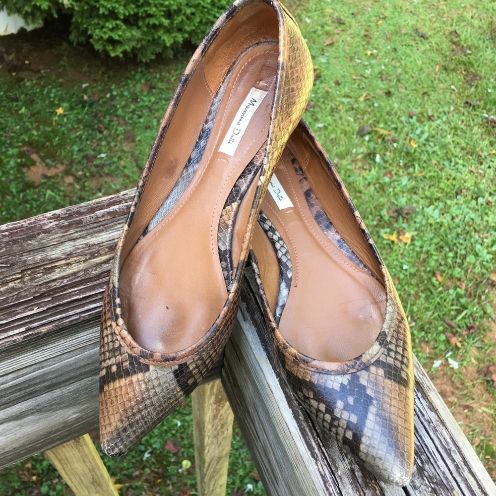 Zara Massimo Dutti Leather Pointy Flats